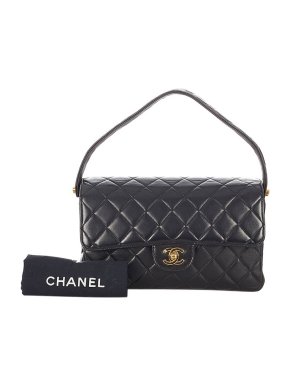 Chanel Black Leather Quilted Flap Bag