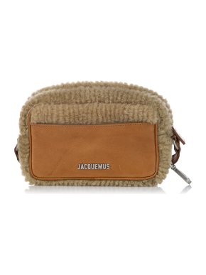 Jacquemus Shearling & Corduroy Le Baneto Bag