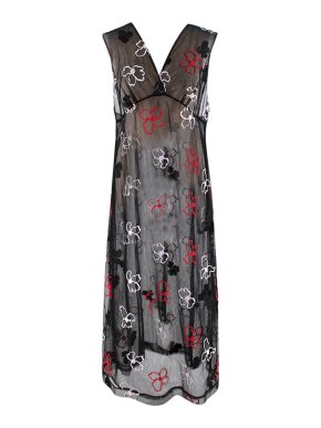 Simone Rocha Black Tulle Mesh Spooky Loops Dress