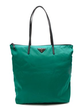 Prada Green Tessuto Nylon Tote Bag