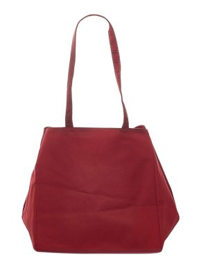Bottega Veneta Vintage Red Canvas Tote Bag