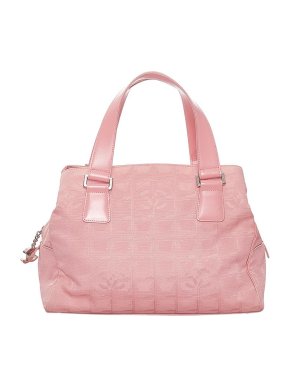 Chanel Vintage Pink Nylon New  Travel Line Tote Bag