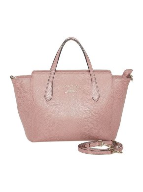 Gucci Pink Leather Mini Swing Tote Bag
