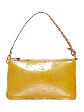 Louis Vuitton Vintage Yellow Monogram Vernis Lexington Pochette Bag