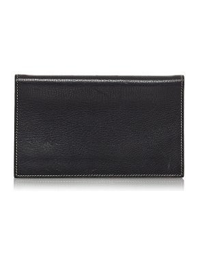 Hermes Black Leather Agenda PM Cover