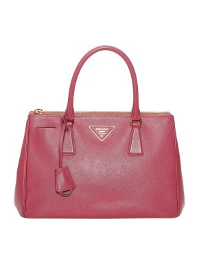 Prada Red Saffiano Leather Lux Galleria BAg