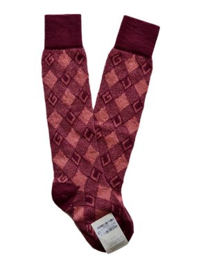 Gucci Burgundy & Pink GG Mohair-Blend Long Socks