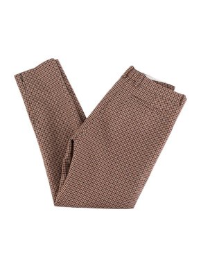 Celine Brown & Black Houndstooth Cigarette Pants