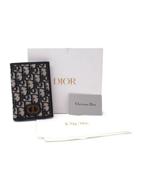 Dior Blue Oblique 30 Montaigne Passport Holder