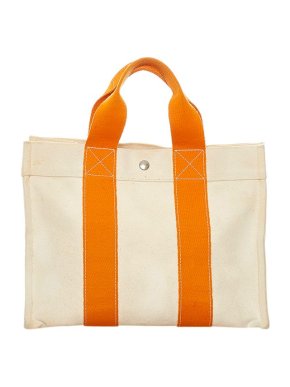 Hermes Vintage Natural Canvas Sac Deauville PM Tote Bag
