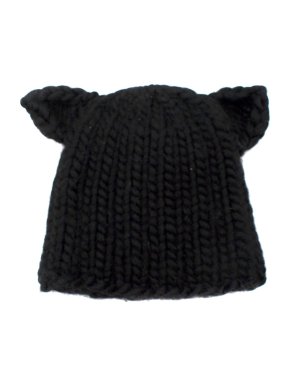 Eugenia Kim Black Chunky Knit Wool Cat Ears Beanie