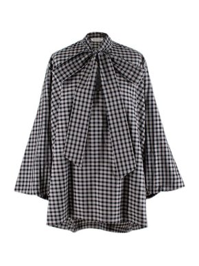 Balenciaga Gingham Swing Blouse