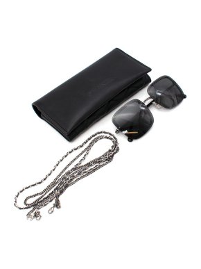 Chanel Black Chain Trim Sunglasses
