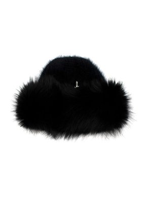 Muhlbauer Black Fox & Alpaca Knitted Beanie Hat