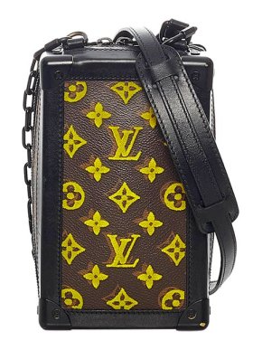 Monogram Canvas Yellow Flocked Limited Edition Vertical Soft Trunk Bag 1