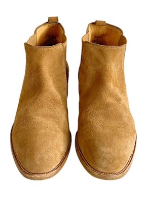 Hermes Tan Suede Chelsea Boots