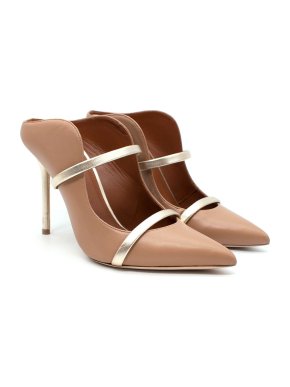 Malone Souliers Nude Leather Maureen Heeled Pumps