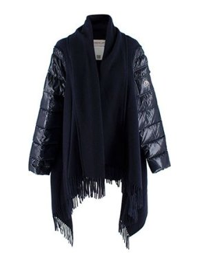 Moncler Mantella Navy Cape Puffer Jacket