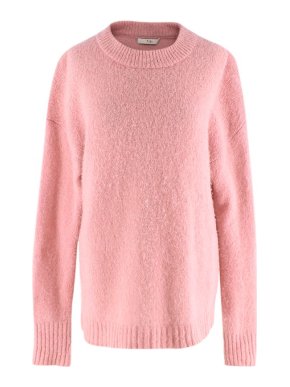 Tibi Pink Textured Knit Sweater