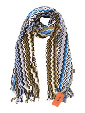 Missoni Zig-Zag Knit Wool Blend Scarf