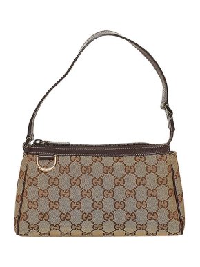 Gucci Vintage GG Monogram Canvas Abbey Baguette