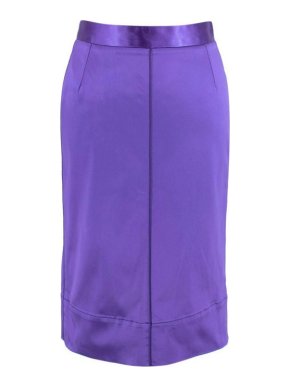 Dolce & Gabbana Purple Stretch Silks-Satin Pencil Skirt