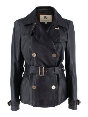 Burberry Dark Brown Leather Biker Jacket