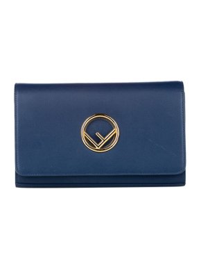 Bicolour Blue Leather F is Fendi Wallet on Chain