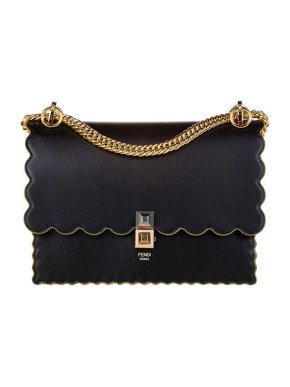 Fendi Black Leather Kan I Bag