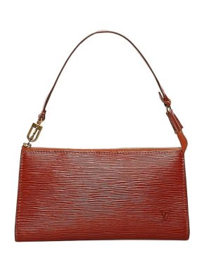 Louis Vuitton Cognac-Brown Epi Leather Pochette Bag