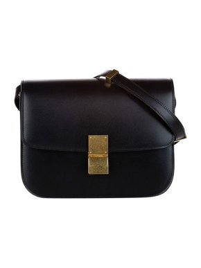 Celine Black Leather Medium Box Bag
