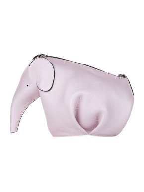 Loewe Shell Pink Leather Elephant Bag