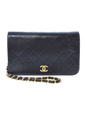 Chanel Black Quilted Chain Wallet