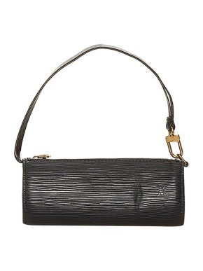 Louis Vuitton Black Epi Leather Papillon Pochette Bag