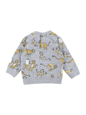 Stella McCartney Grey Cotton Tiger Print Jumper