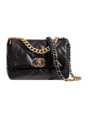 Chanel Black Leather Small 19 Bag