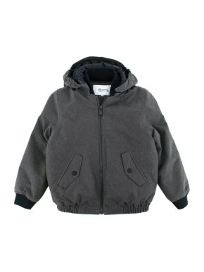 Bonpoint Grey Flannel Padded Coat