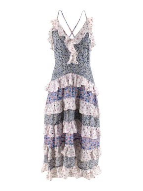 Maje Floral Voile Mini Slip Dress
