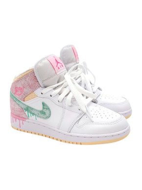 Nike Air Jordan 1 Mid Paint Drip Gs