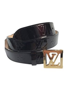 Louis Vuitton Burgundy Monogram Vernis Belt 85