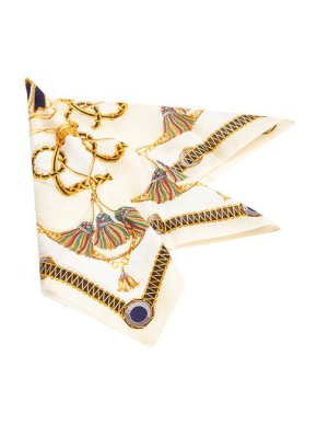 Celine Vintage Chain Print Silk Scarf