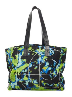 Prada Radar Printed Nylon Tessuto Stampato Tote Bag