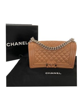 Chanel Patent Leather Boy Bag