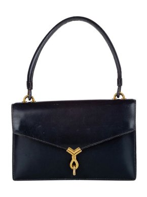 Hermes Vintage Box Calfskin Marine Knot Top Handle Bag