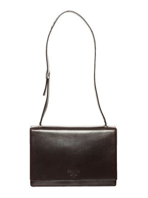 Prada Vintage Brown Daino Leather Flap Bag