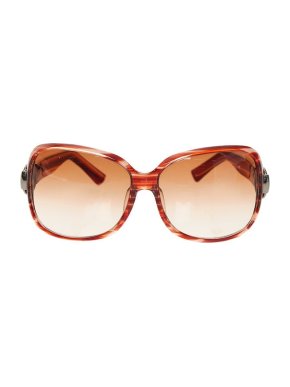Gucci Red Havana Square Frame Sunglasses
