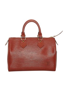 Louis Vuitton Cognac-Brown Epi Leather Speedy 25 Bag