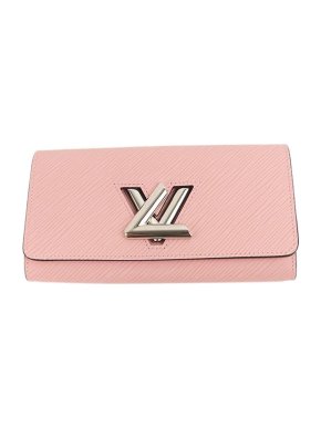 Louis Vuitton Pink Epi Leather Twist Long Wallet