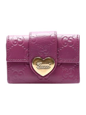 Purple Guccissima Leather Key Holder