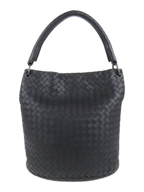 Bottega Veneta Black Intrecciato Leather Hobo Bag